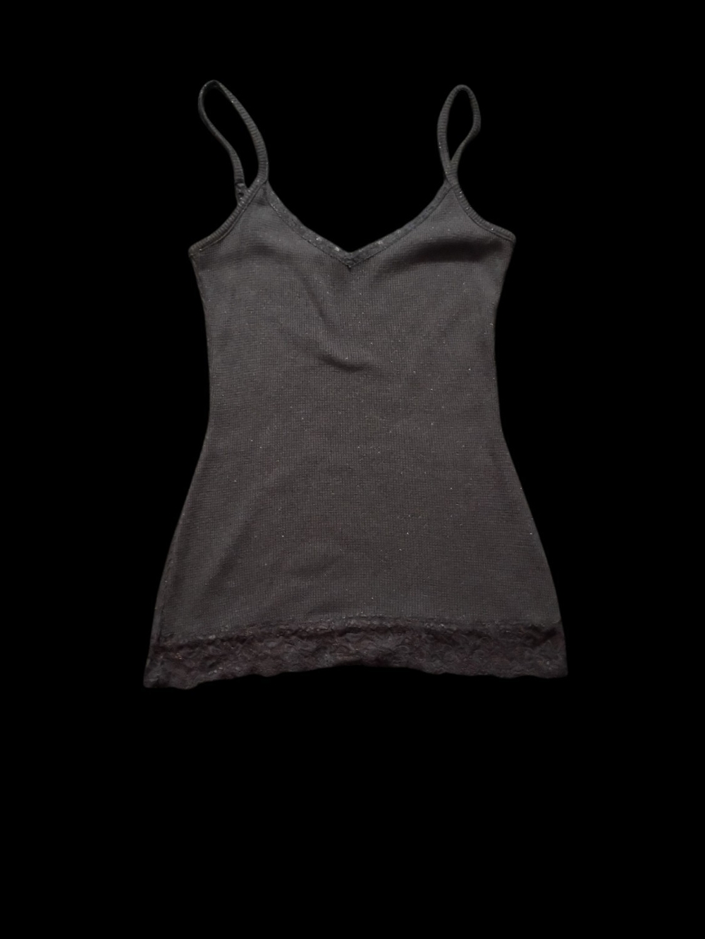MKM Designs Black Lace-Hem Camisole